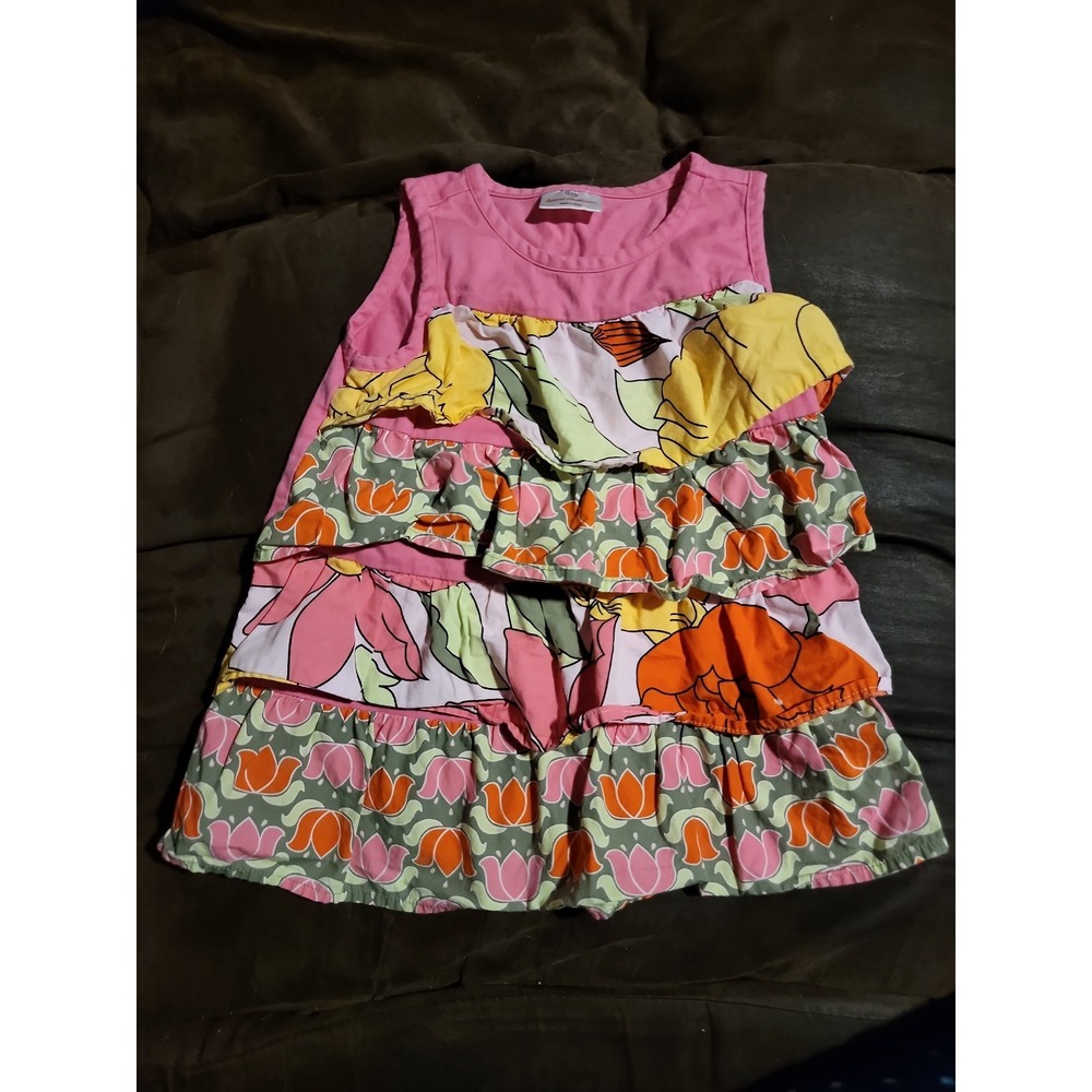 Hanna Andersson tulip floral spring Easter top size 110 5
